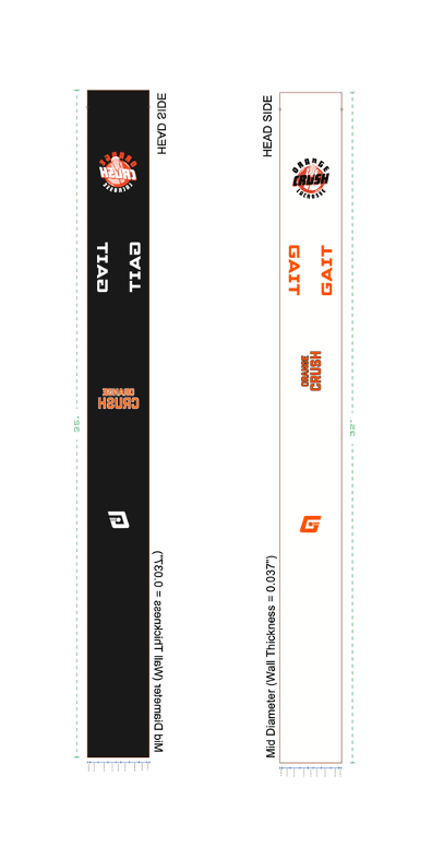 Orange Crush Custom Attack Shaft - FREE HEAD WITH PURCHASE!