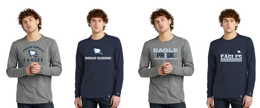 JORDAN-ELBRIDGE BOOSTERS- New Era® Heritage Blend Long Sleeve Crew Tee