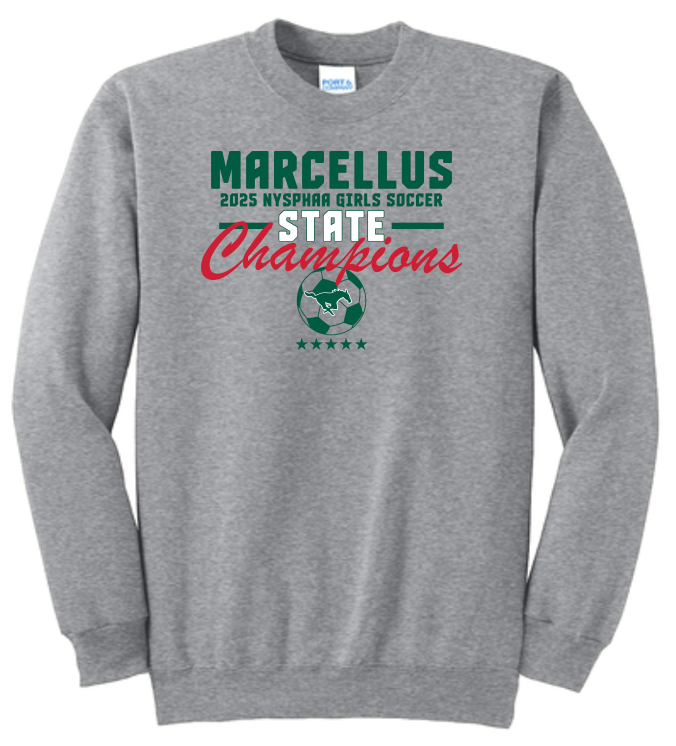 Marcellus Soccer State Champion Port & Company® Core Fleece Unisex Crewneck Sweatshirt