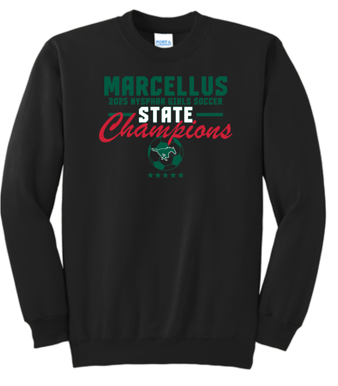 Marcellus Soccer State Champion Port & Company® Core Fleece Unisex Crewneck Sweatshirt