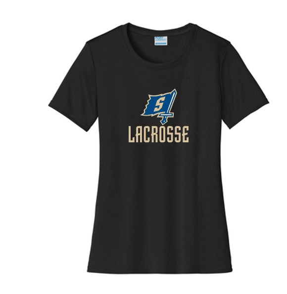 WEBSTER SCHROEDER LACROSSE-PORT & CO POLYESTER LONG SLEEVE AND SHORT SLEEVE TEE-MENS AND YOUTH SIZES